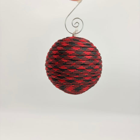 Red and black plaid ornament