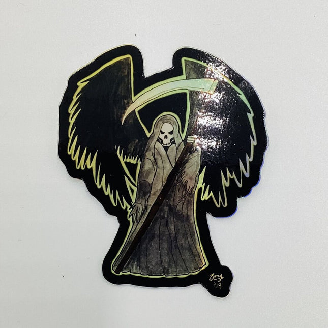 Grim Reaper Holographic Vinyl Sticker