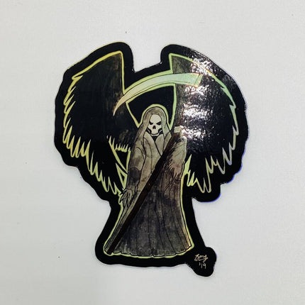 Grim Reaper Holographic Vinyl Sticker