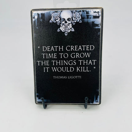 Death took time wall plaque