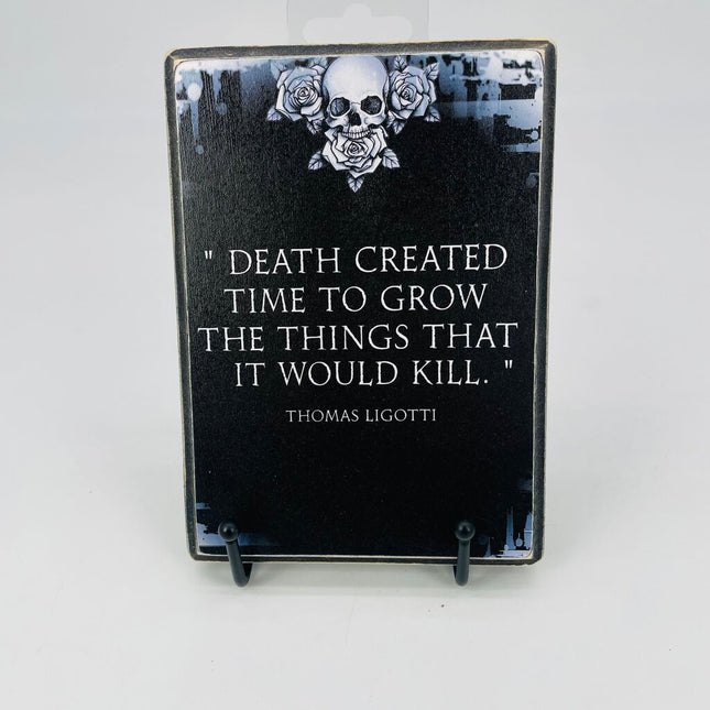 Death took time wall plaque