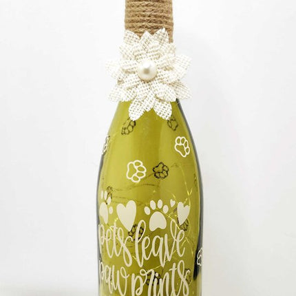 Bottle- Paw prints on our hearts