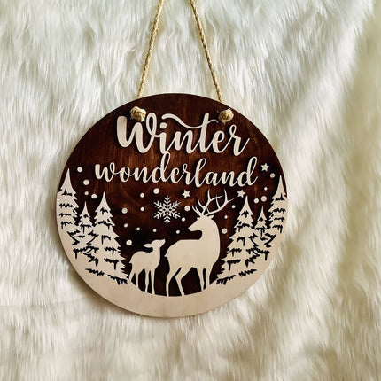 HD Door Sign - Winter Wonderland Snowflakes
