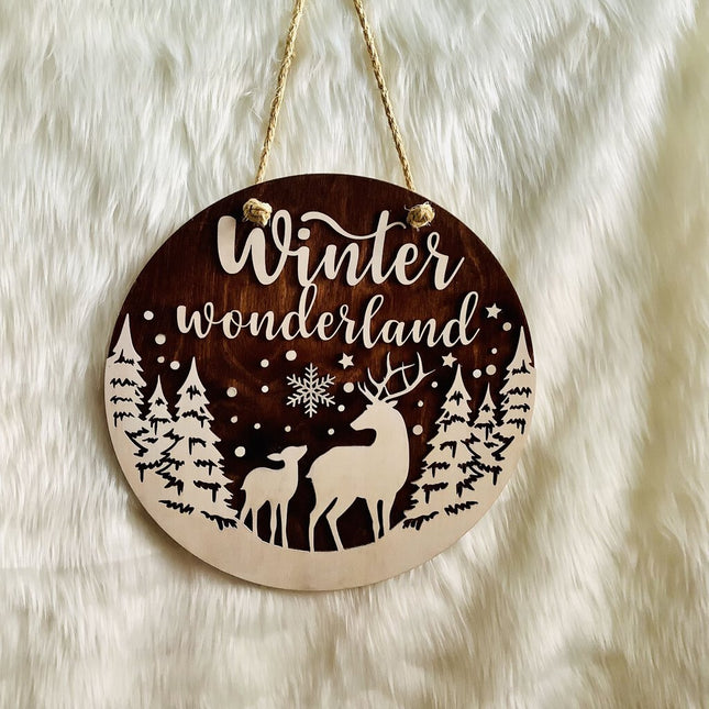 HD Door Sign - Winter Wonderland Snowflakes