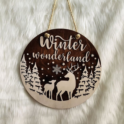 HD Door Sign - Winter Wonderland Snowflakes