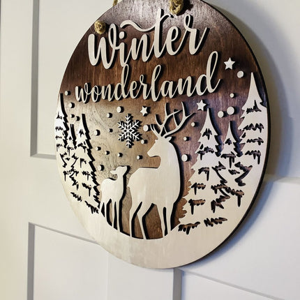 HD Door Sign - Winter Wonderland Snowflakes