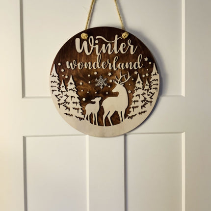 HD Door Sign - Winter Wonderland Snowflakes