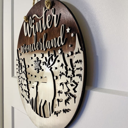 HD Door Sign - Winter Wonderland Snowflakes