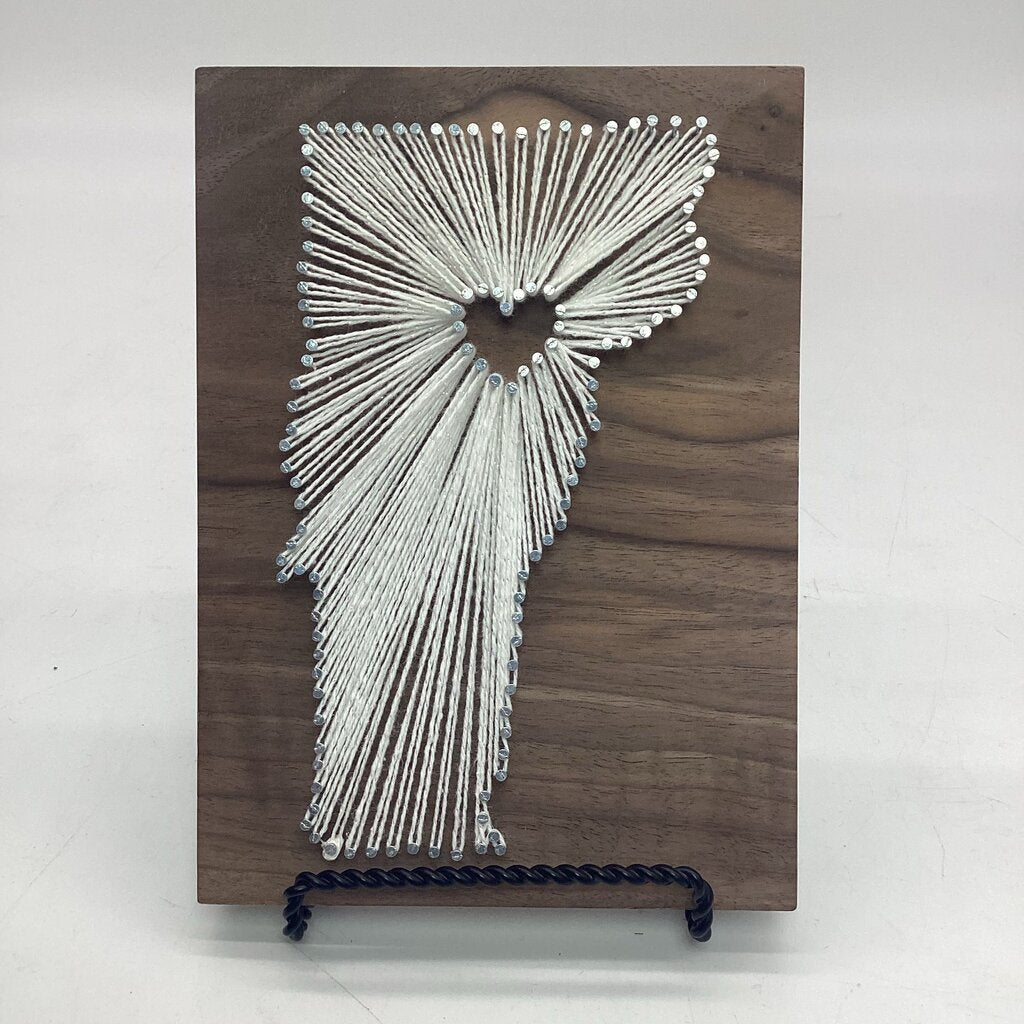 String Art Vermont 5x7 white