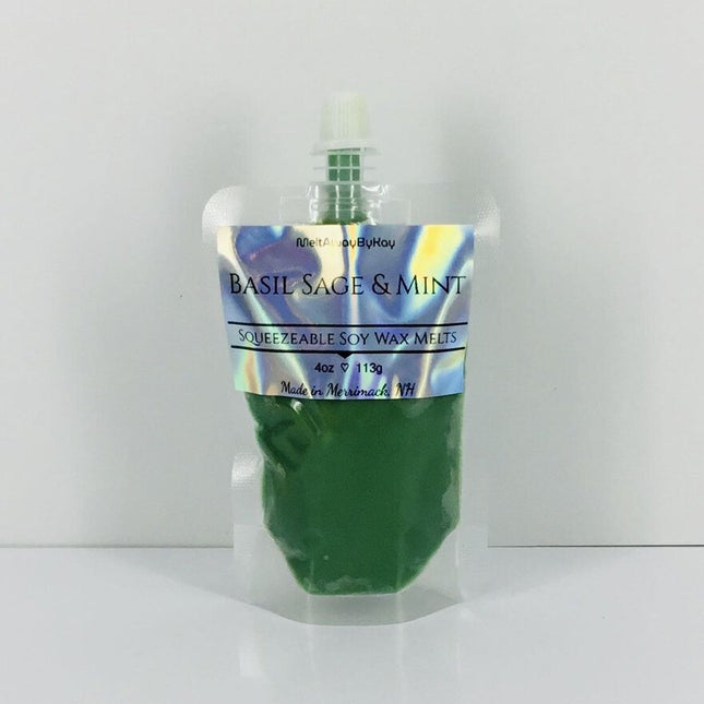 Basil Sage & Mint - Squeezable Soy Wax Melt