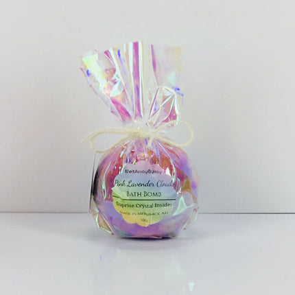 Pink Lavender Clouds - Surprise Mini Crystal Bath Bomb