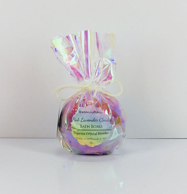 Pink Lavender Clouds - Surprise Mini Crystal Bath Bomb