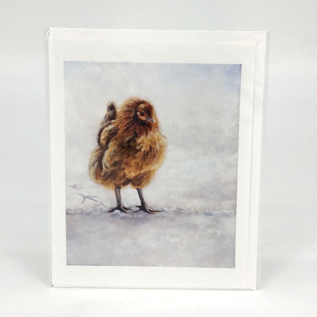 November '24 Chicken - Snowy All Occasion Greeting Card