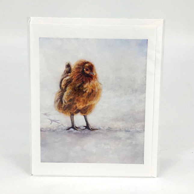November '24 Chicken - Snowy All Occasion Greeting Card