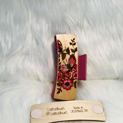 Hair Claw Interchangeable 4" Set - Butterfly and flowers