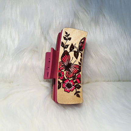 Hair Claw Interchangeable 4" Set - Butterfly and flowers