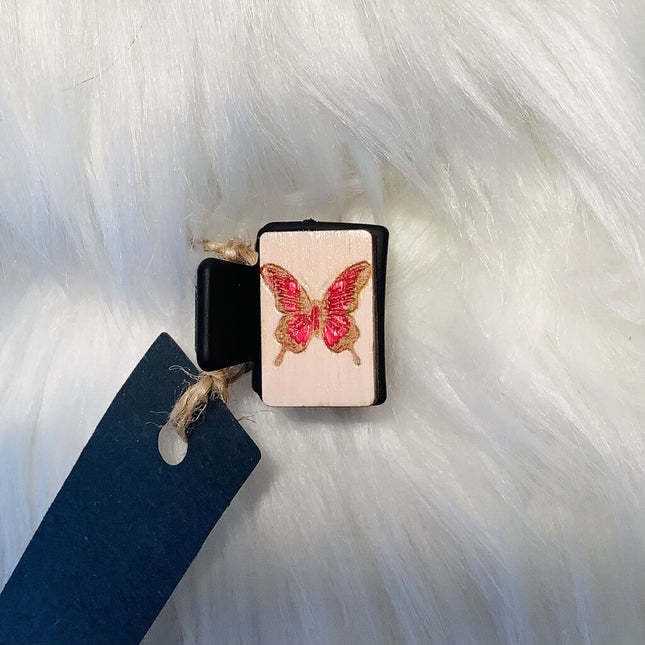 Hair Claw 1" Mini - Pink Butterfly