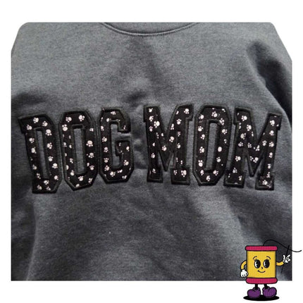 Dog Mom Applique Sweatshirt - Crewneck
