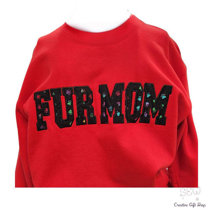 Fur Mom Applique Sweatshirt - Crewneck