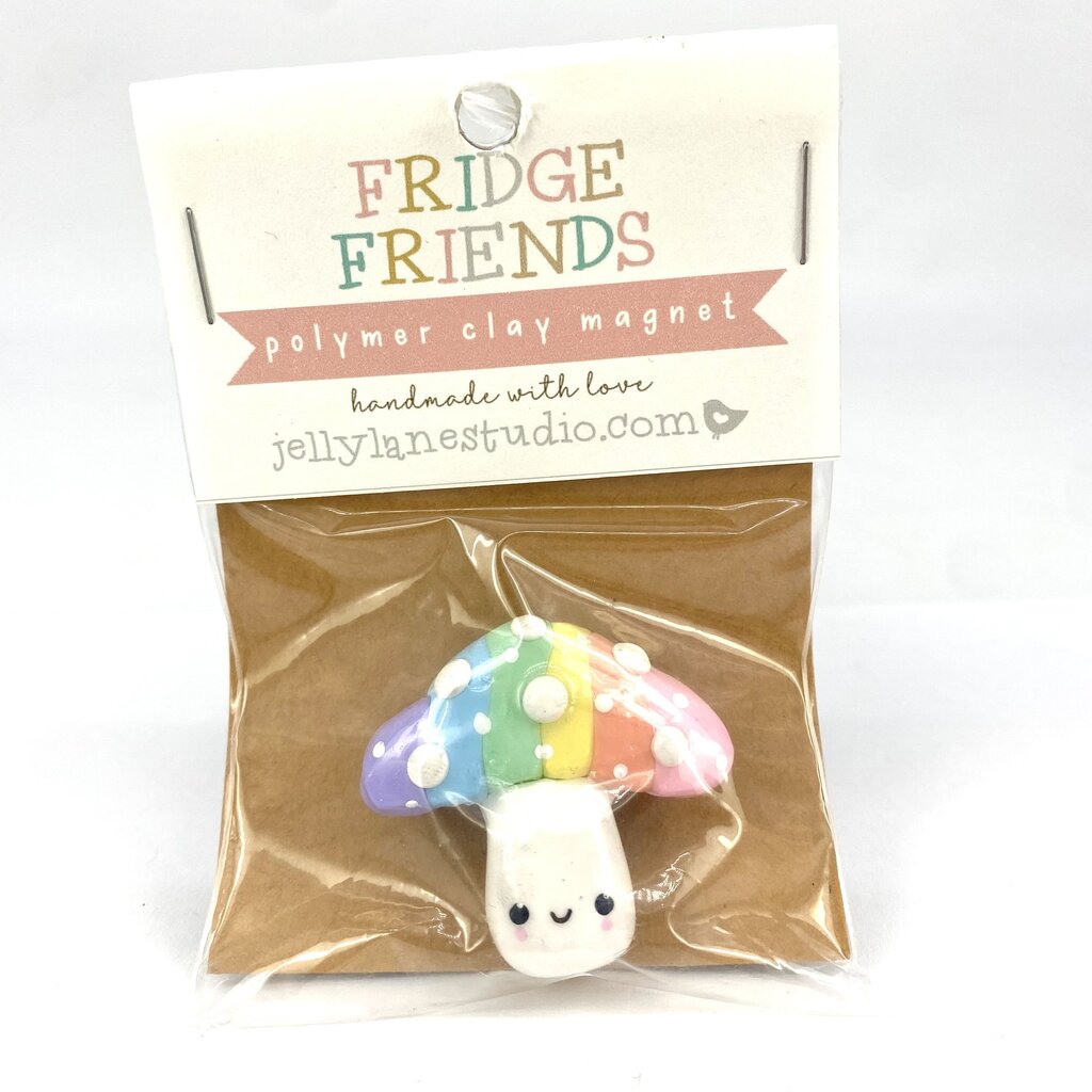 CHUNKY PASTEL RAINBOW MUSHROOM MAGNET