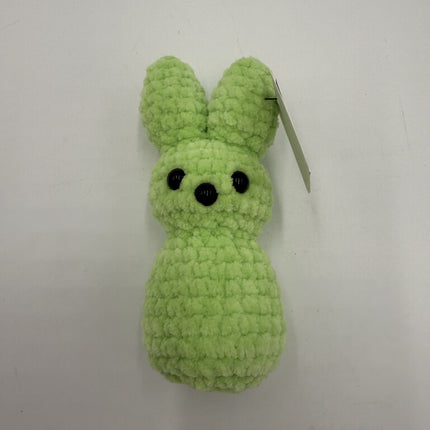 Crocheted marshmallow bunnie stuffie lime