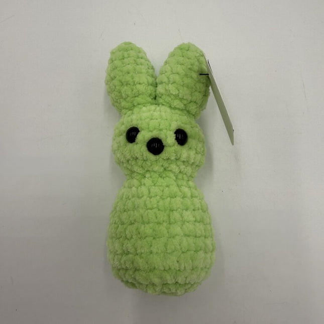 Crocheted marshmallow bunnie stuffie lime