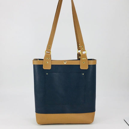 2 Tone bag of Textured Navy and Golden Brown