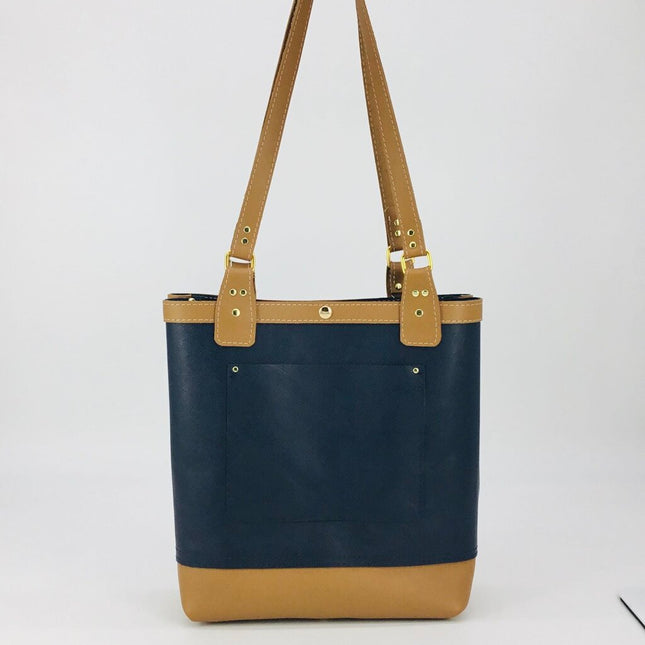 2 Tone bag of Textured Navy and Golden Brown