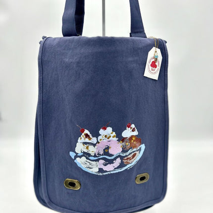 Sundae on Sunday Canvas Messenger Bag
