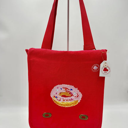 The Fluffy Doughnut Canvas Messenger Bag