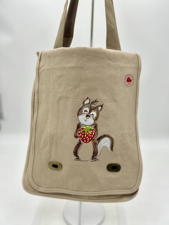 I Love You Berry Much Canvas Messenger Bag