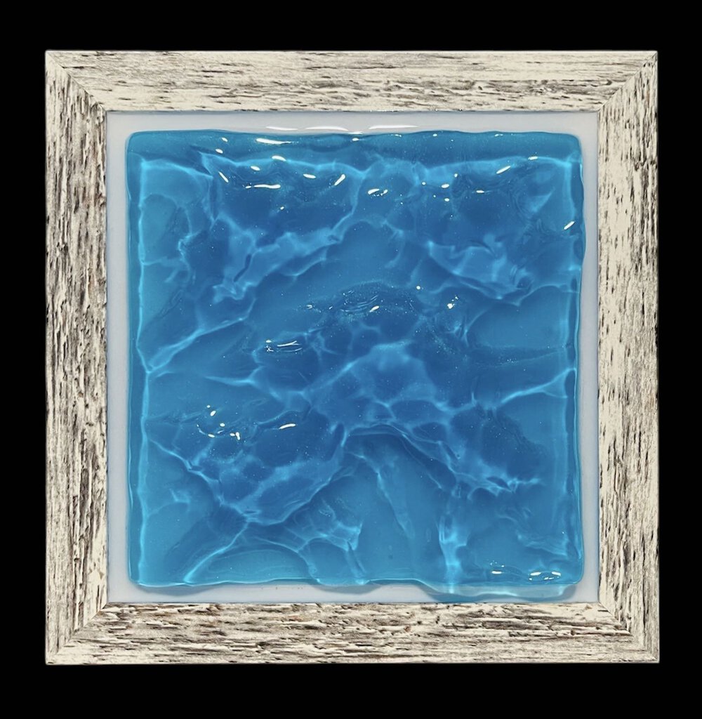 6x6 Framed Resin Ocean