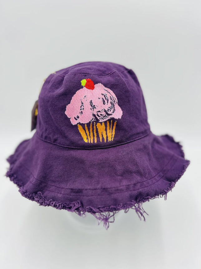 Strawberry Cloud Cupcake Canvas Hat