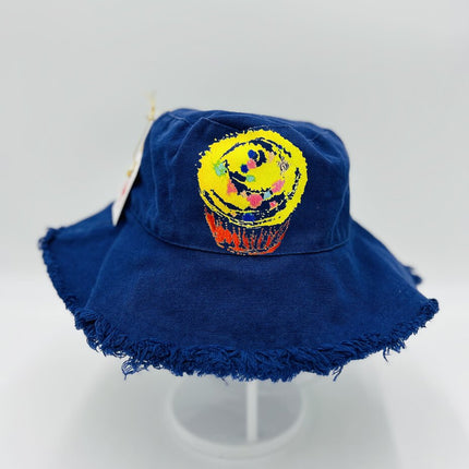 Lemon Meringue Rainbow Sprinkle Cupcake Canvas Hat