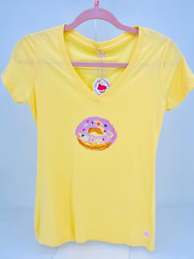 The Fluffy Doughnut V-Neck T-shirt