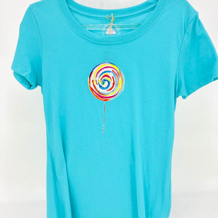Swirly Whirly Lollipop Fitted T-shirt