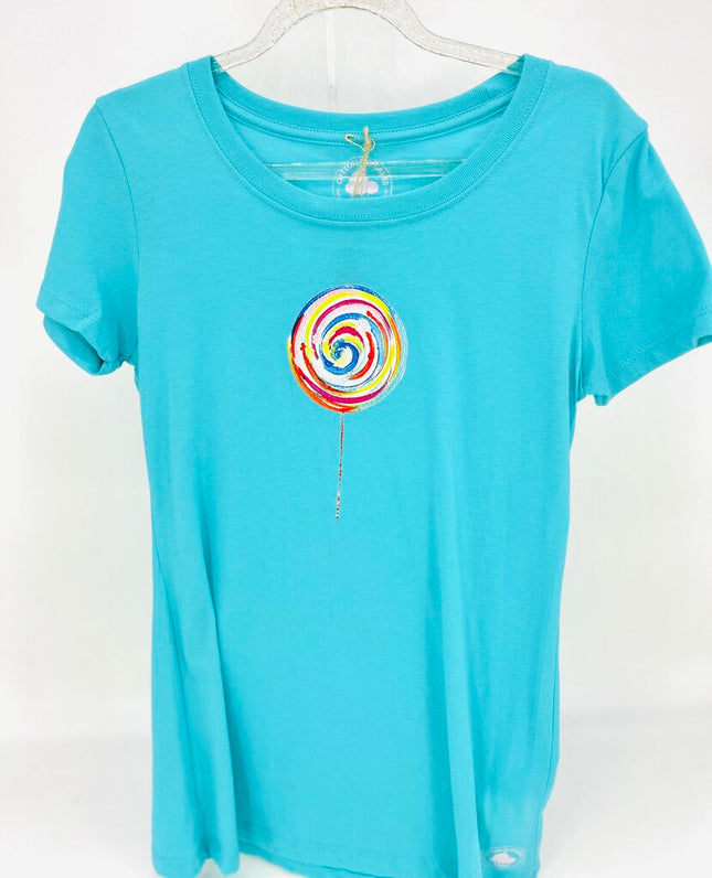 Swirly Whirly Lollipop Fitted T-shirt
