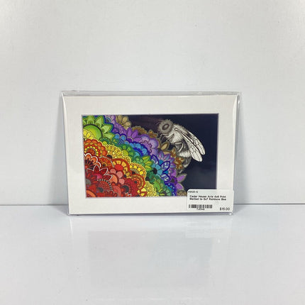 4x6 Print Matted to 5x7 Rainbow Bee