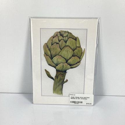 4x6 Print Matted to 5x7 Artichoke