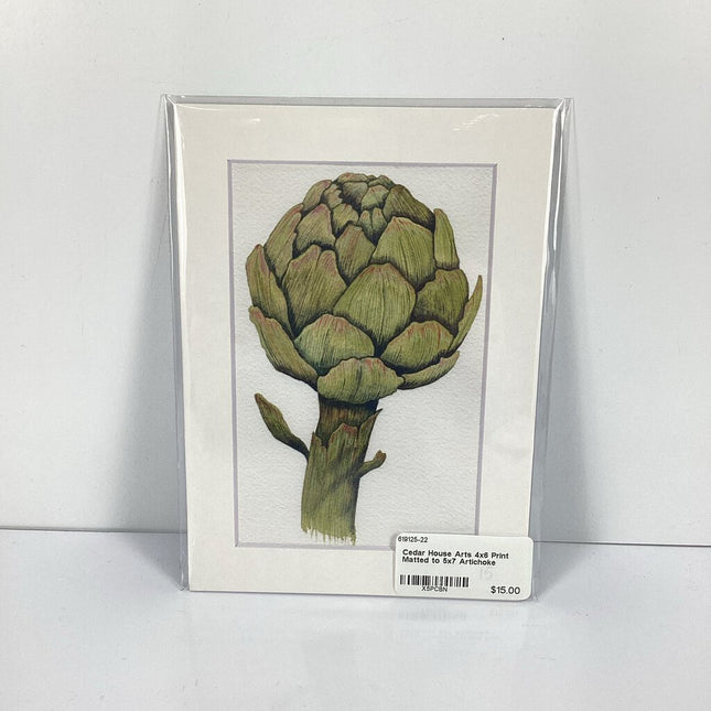4x6 Print Matted to 5x7 Artichoke