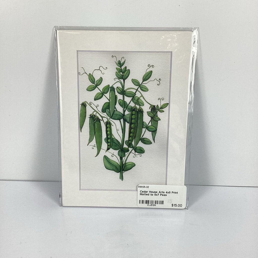 4x5 Print Matted to 5x7 Peas