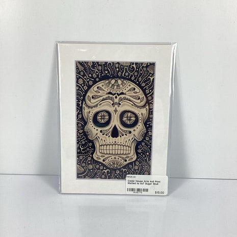 4x5 Print Matted to 5x7 Sugar Skull