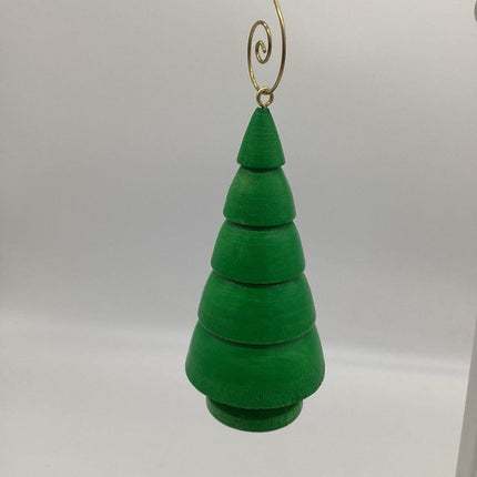 Wooden Tree Ornament - Green
