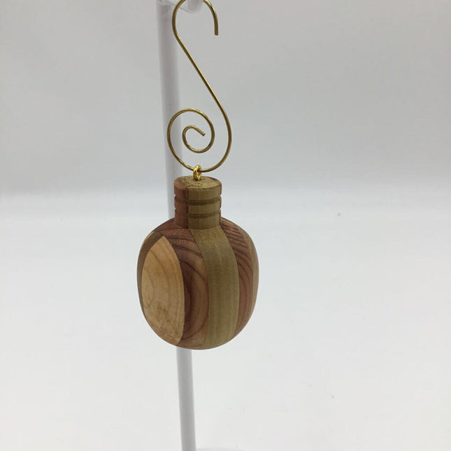 Exotic Wood Christmas Ball Ornament