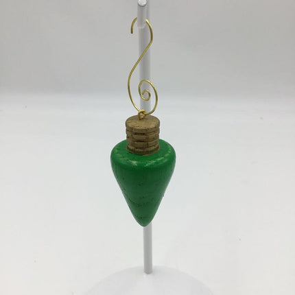 Christmas Bulb Wooden Ornament - Blue/Lrg