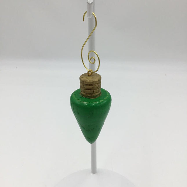 Christmas Bulb Wooden Ornament - Blue/Lrg