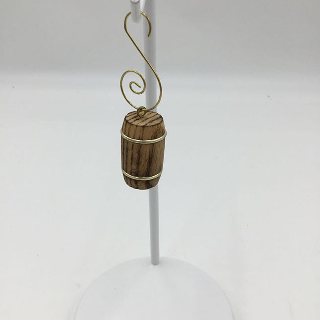 Wooden Whiskey Barrel Ornament