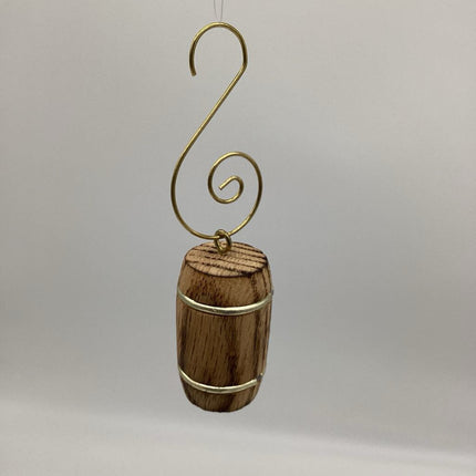 Wooden Whiskey Barrel Ornament