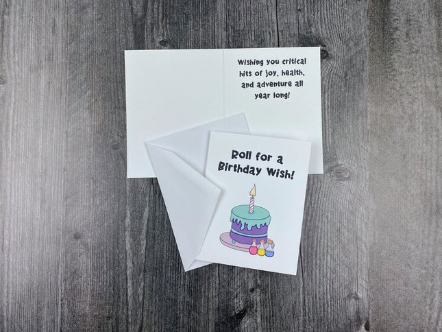 Roll For Birthday Wish Greeting Card