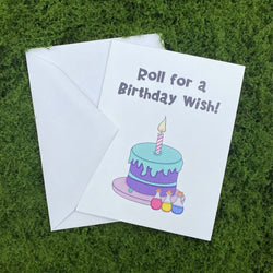 Roll For Birthday Wish Greeting Card - view 1